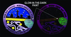 CSI_challenge coin_glow in the dark